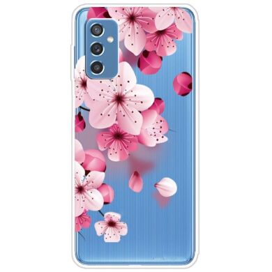 Силиконовый (TPU) чехол Deexe Pretty Glossy для Samsung Galaxy M52 (M526) - Peach Blossom