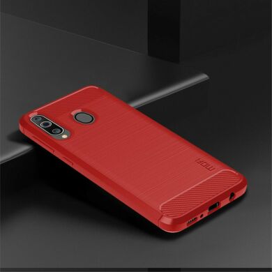 Силиконовый (TPU) чехол MOFI Carbon Fiber для Samsung Galaxy M30 (M305) / A40s (A407) - Red