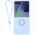 Силиконовый (TPU) чехол с кольцом Deexe Color Shell (FF) для Samsung Galaxy Flip 8 - Light Purple