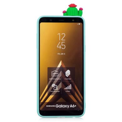 Силіконовий (TPU) чохол UniCase 3D Cartoon Pattern для Samsung Galaxy A6+ 2018 (A605), Cactus