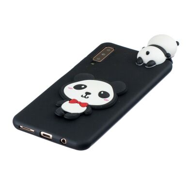 Силиконовый (TPU) чехол UniCase 3D Pattern для Samsung Galaxy A7 2018 (A750) - Panda with Red Bowknot