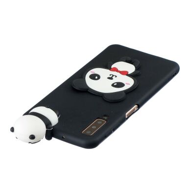 Силиконовый (TPU) чехол UniCase 3D Pattern для Samsung Galaxy A7 2018 (A750) - Panda with Red Bowknot