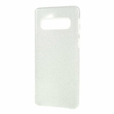Силіконовий (TPU) чохол UniCase Glitter Cover для Samsung Galaxy S10 Plus (G975), Silver