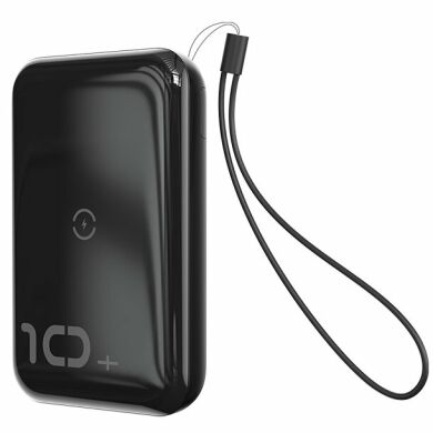 Внешний аккумулятор с беспроводной зарядкой BASEUS Mini S Wireless Charger 10000mAh (PPXFF10W-01) - Black