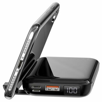 Внешний аккумулятор с беспроводной зарядкой BASEUS Mini S Wireless Charger 10000mAh (PPXFF10W-01) - Black