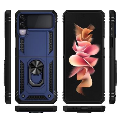 Защитный чехол Deexe Armor Case (FF) для Samsung Galaxy Flip 3 - Blue