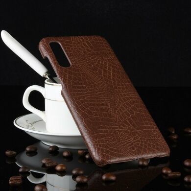 Захисний чохол Deexe Croco Style для Samsung Galaxy A50 (A505) - Brown