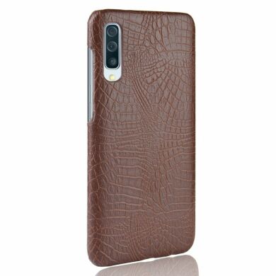 Захисний чохол Deexe Croco Style для Samsung Galaxy A50 (A505) - Brown