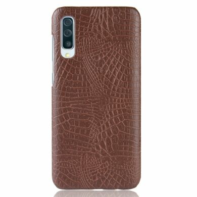 Захисний чохол Deexe Croco Style для Samsung Galaxy A50 (A505) - Brown