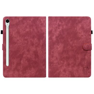 Защитный чехол Deexe Cute Tiger для Samsung Galaxy Tab S11 (X730/X736) - Red