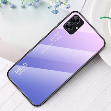 Захисний чохол Deexe Gradient Color для Samsung Galaxy A04e (A042) - Pink / Purple