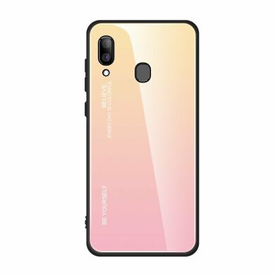 Захисний чохол Deexe Gradient Color для Samsung Galaxy A30 (A305) / A20 (A205) - Gold / Pink