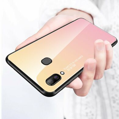 Захисний чохол Deexe Gradient Color для Samsung Galaxy A30 (A305) / A20 (A205) - Gold / Pink