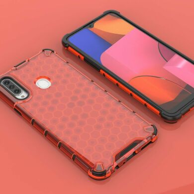 Захисний чохол Deexe Honeycomb Series для Samsung Galaxy A20s (A207) - Red