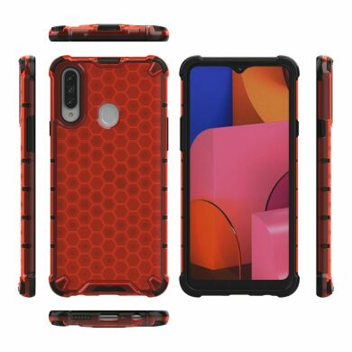 Захисний чохол Deexe Honeycomb Series для Samsung Galaxy A20s (A207) - Red