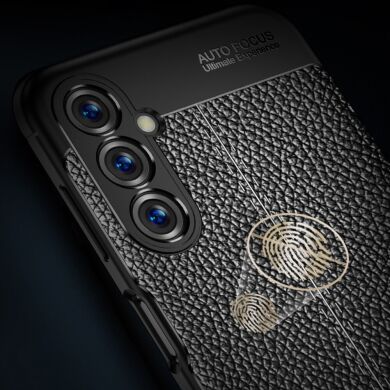 Защитный чехол Deexe Leather Cover для Samsung Galaxy M14 (M146) - Black