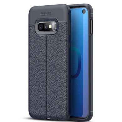 Захисний чохол Deexe Leather Cover для Samsung Galaxy S10e - Dark Blue