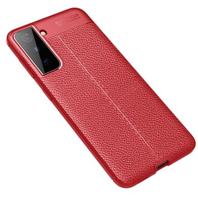 Захисний чохол Deexe Leather Cover для Samsung Galaxy S21 - Red
