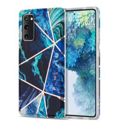 Защитный чехол Deexe Marble Pattern для Samsung Galaxy S20 FE (G780) - Blue