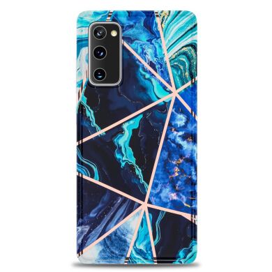 Защитный чехол Deexe Marble Pattern для Samsung Galaxy S20 FE (G780) - Blue