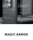 Захисний чохол Deexe Matte Skin для Samsung Galaxy A56 (A566) - Transparent / Black