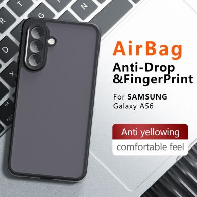 Захисний чохол Deexe Matte Skin для Samsung Galaxy A56 (A566) - Transparent / Black