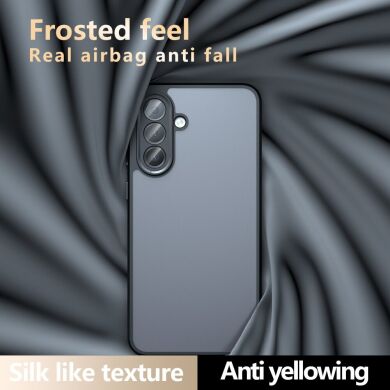 Захисний чохол Deexe Matte Skin для Samsung Galaxy A56 (A566) - Transparent / Black