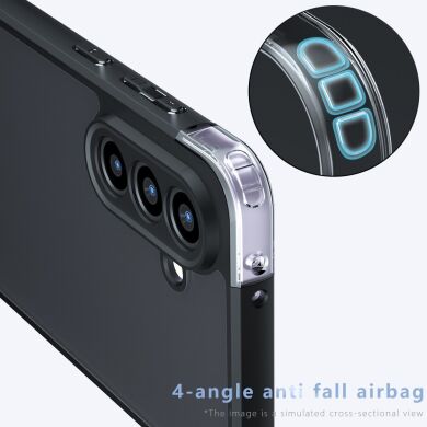 Захисний чохол Deexe Matte Skin для Samsung Galaxy A56 (A566) - Transparent / Black