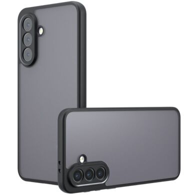 Захисний чохол Deexe Matte Skin для Samsung Galaxy A56 (A566) - Transparent / Black