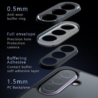 Захисний чохол Deexe Matte Skin для Samsung Galaxy A56 (A566) - Transparent / Black