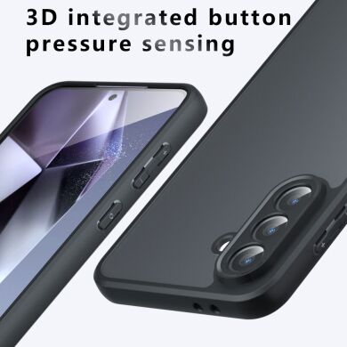 Захисний чохол Deexe Matte Skin для Samsung Galaxy A56 (A566) - Transparent / Black