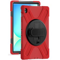 Защитный чехол Deexe Rotation Hybrid для Samsung Galaxy Tab S10 FE Plus - Red