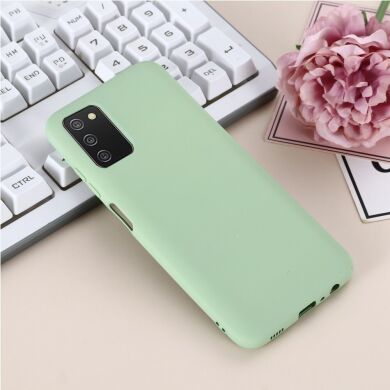 Защитный чехол Deexe Silicone Case для Samsung Galaxy A03s (A037) - Green