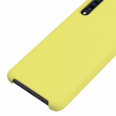 Защитный чехол Deexe Silicone Case для Samsung Galaxy A70 (A705) - Yellow
