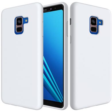 Защитный чехол Deexe Silicone Case для Samsung Galaxy A8+ (A730) - White