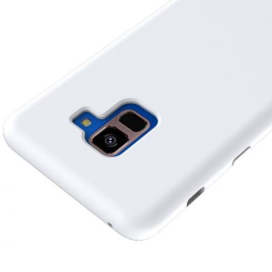 Защитный чехол Deexe Silicone Case для Samsung Galaxy A8+ (A730) - White