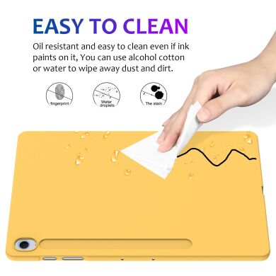 Защитный чехол Deexe Silicone Shell для Samsung Galaxy Tab S10 FE Plus - Yellow