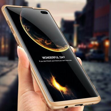 Защитный чехол GKK Double Dip Case для Samsung Galaxy S10 Plus (G975) - Gold