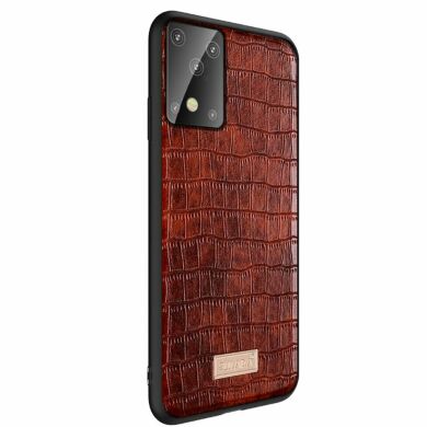 Защитный чехол SULADA Crocodile Style для Samsung Galaxy S20 Plus (G985) - Brown