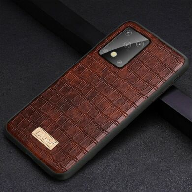 Защитный чехол SULADA Crocodile Style для Samsung Galaxy S20 Plus (G985) - Brown