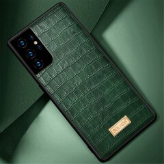 Захисний чохол SULADA Crocodile Style для Samsung Galaxy S21 Ultra (G998) - Green
