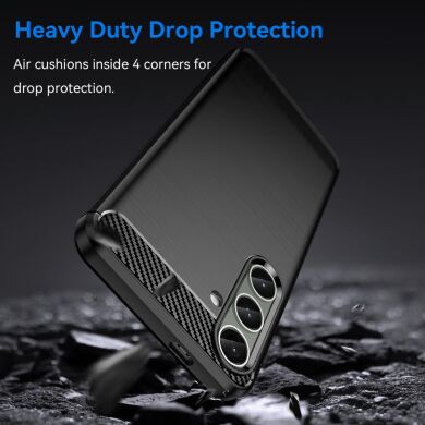 Защитный чехол UniCase Carbon для Samsung Galaxy S24 Plus - Black