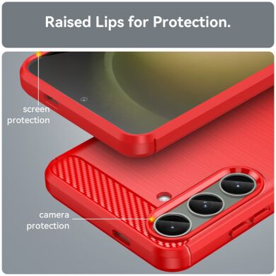 Захисний чохол UniCase Carbon для Samsung Galaxy S24 Plus - Red