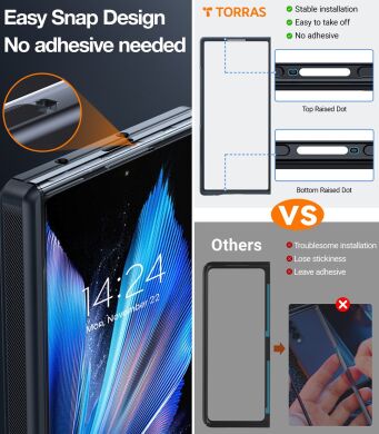Защитный комплект TORRAS Ostand Q3 Spin MagSafe для Samsung Galaxy Fold 7 - Black