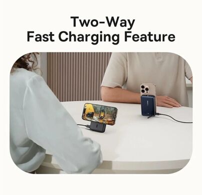 Зовнішній акумулятор Baseus Nomos Qi2 45W (10000mAh) + кабель Type-C (P10078800123-00) - Black