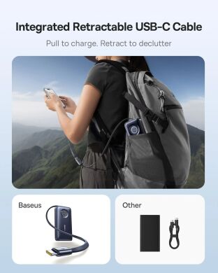 Внешний аккумулятор Baseus EnerCore CR11 67W (20000mAh) + кабель Type-C (PPNMS) - Black