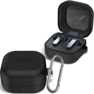 Захисний чохол Tech-Protect Silicone Hook для Samsung Galaxy Buds 4 / Buds 4 Pro - Black