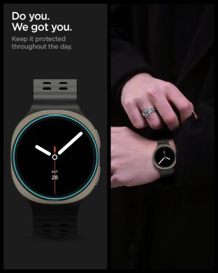 Комплект защитных стекол Spigen (SGP) Glas.tR EZ Fit для Samsung Galaxy Watch 8 (40mm) AGL09874 - Clear