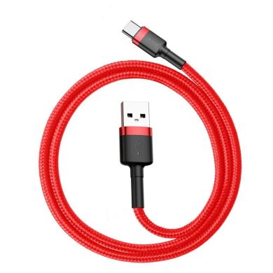Кабель Baseus Cafule USB to Type-C (3A, 0.5m) CATKLF-A09 - Red