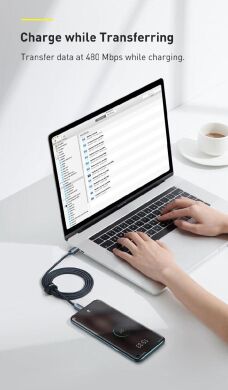 Кабель Baseus Crystal Shine Series Type-C to Type-C (100W, 1.2m) CAJY000601 - Black